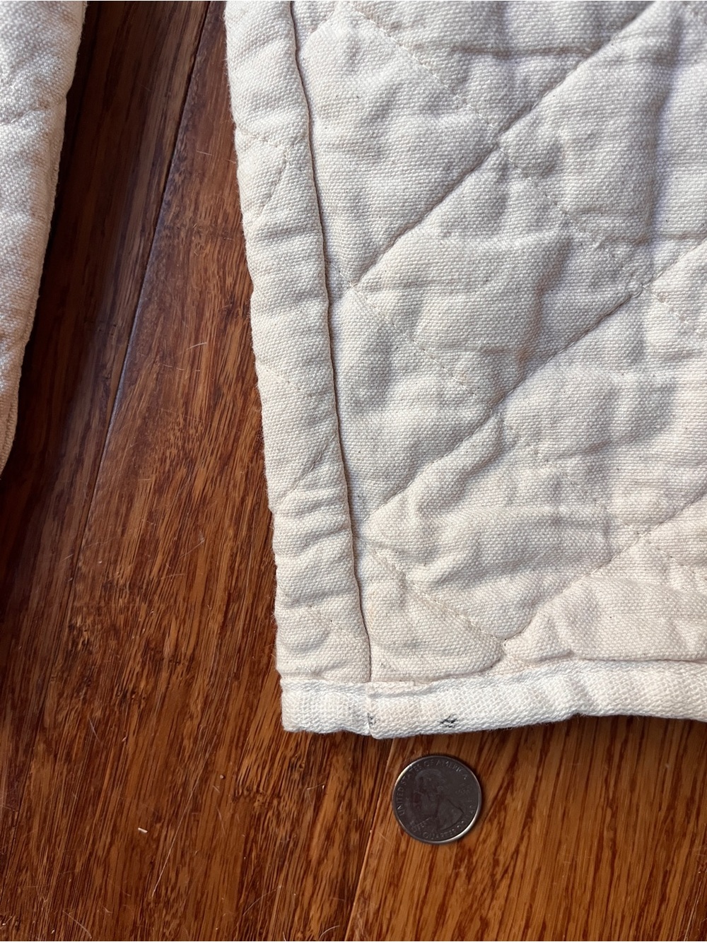 Quilted Utility Jacket in Cream - Lightweight Layer - Picture 9 of 13